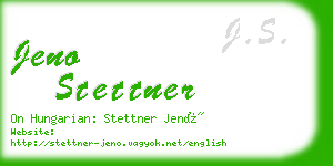 jeno stettner business card